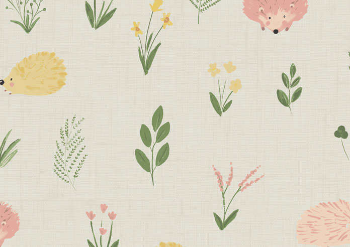 Pastel Hedgehogs, Brights - Roller Blind - Image 6
